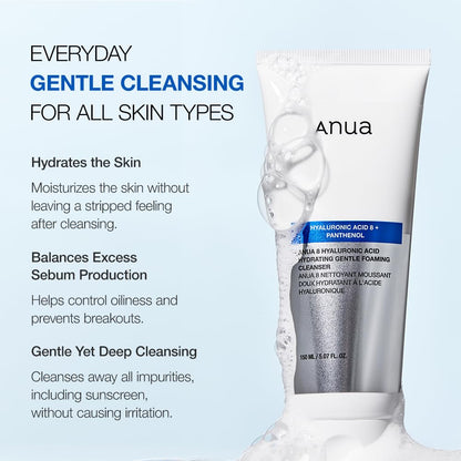 ANUA - 8 Hyaluronic Acid Hydrating Gentle Foaming Cleanser [150ml]