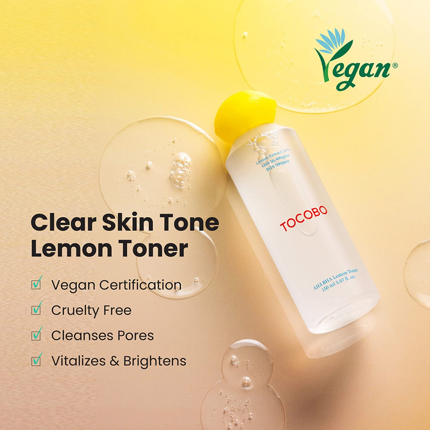 TOCOBO - AHA BHA Lemon Toner [150ml]