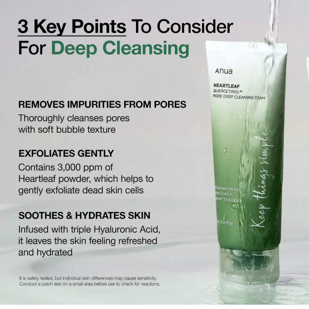ANUA - Heartleaf Quercetinol Pore Deep Cleansing Foam [150ml]
