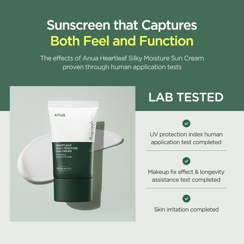 ANUA - Heartleaf Silky Moisture Sun Cream [50ml]