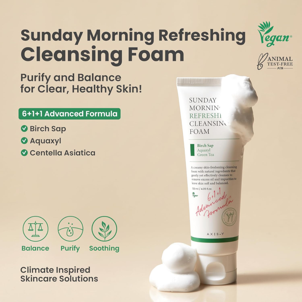 AXIS-Y - Sunday Morning Refreshing Cleansing Foam [120ml]