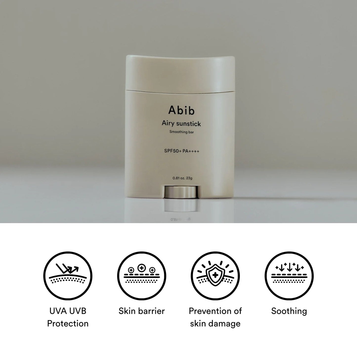 ABIB - Airy Sunstick Smoothing Bar SPF50 US OTC [23g]