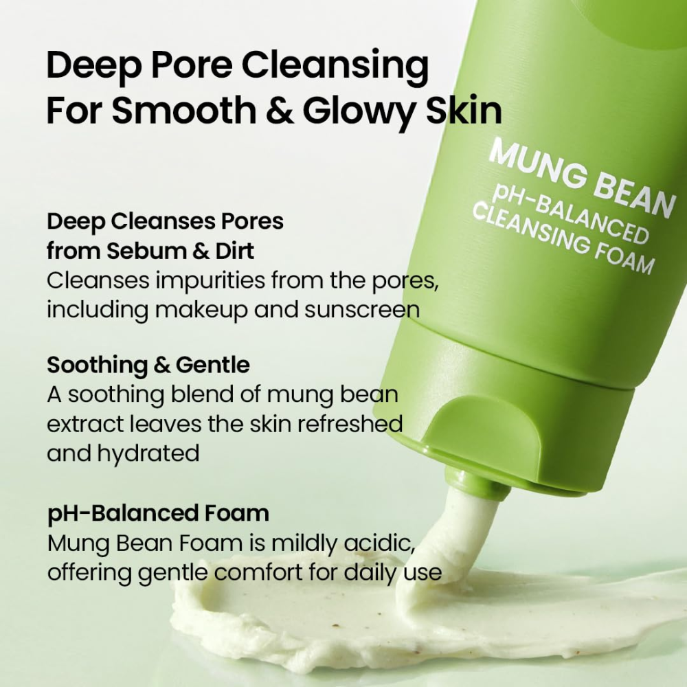 BEPLAIN - Mung Bean Ph-balanced Cleansing Foam [160ml]