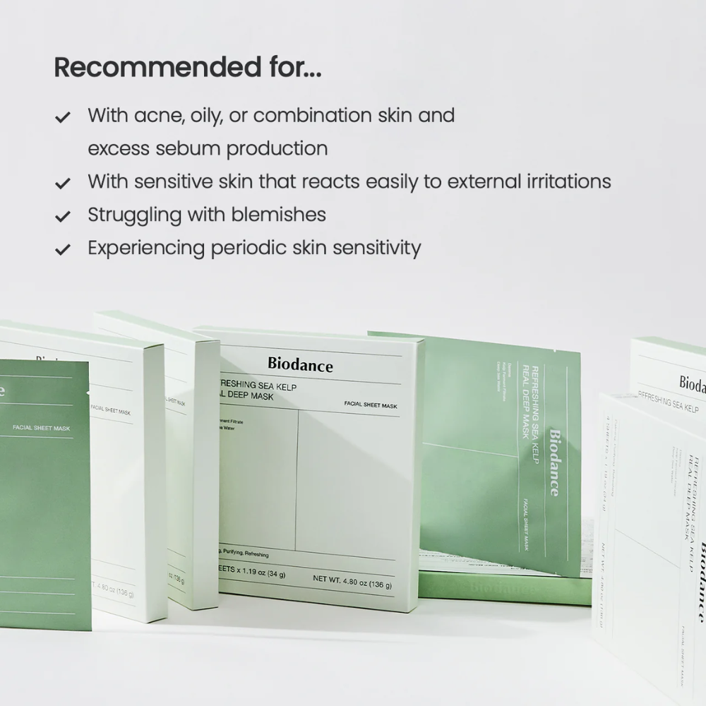 BIODANCE - Refreshing Sea Kelp Real Deep Mask [34g - 4 sheets]
