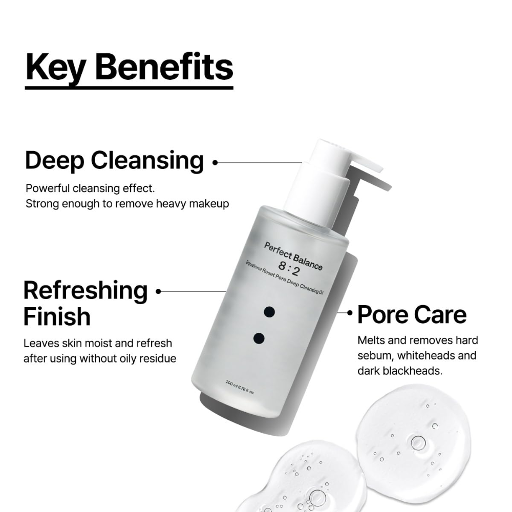 B:LAB - Perfect Balance 8:2 Squalene Reset Pore Deep Cleansing Oil [200ml]