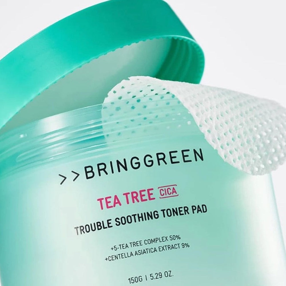 BRING GREEN - Tea Tree Cica Trouble Soothing Toner Pad [90 pads]