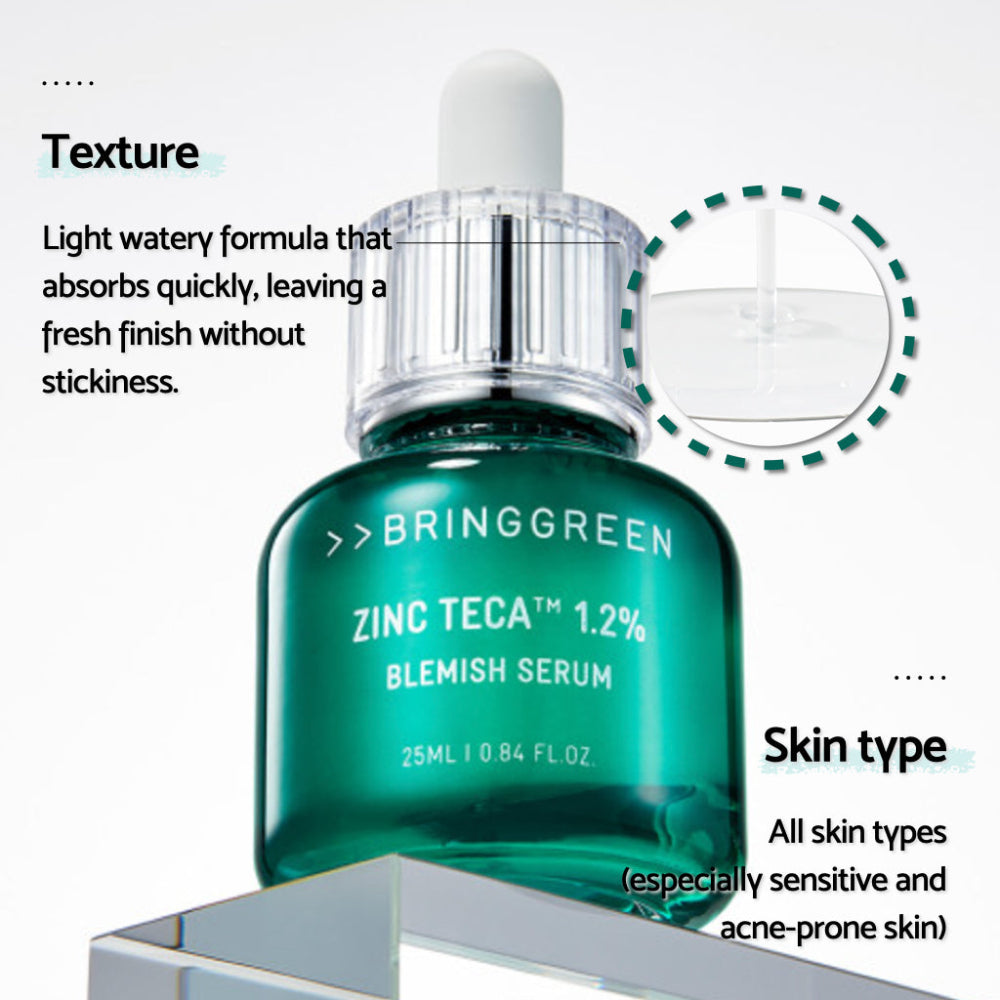 BRING GREEN - Zinc Teca 1.2% Blemish Serum [25ml]