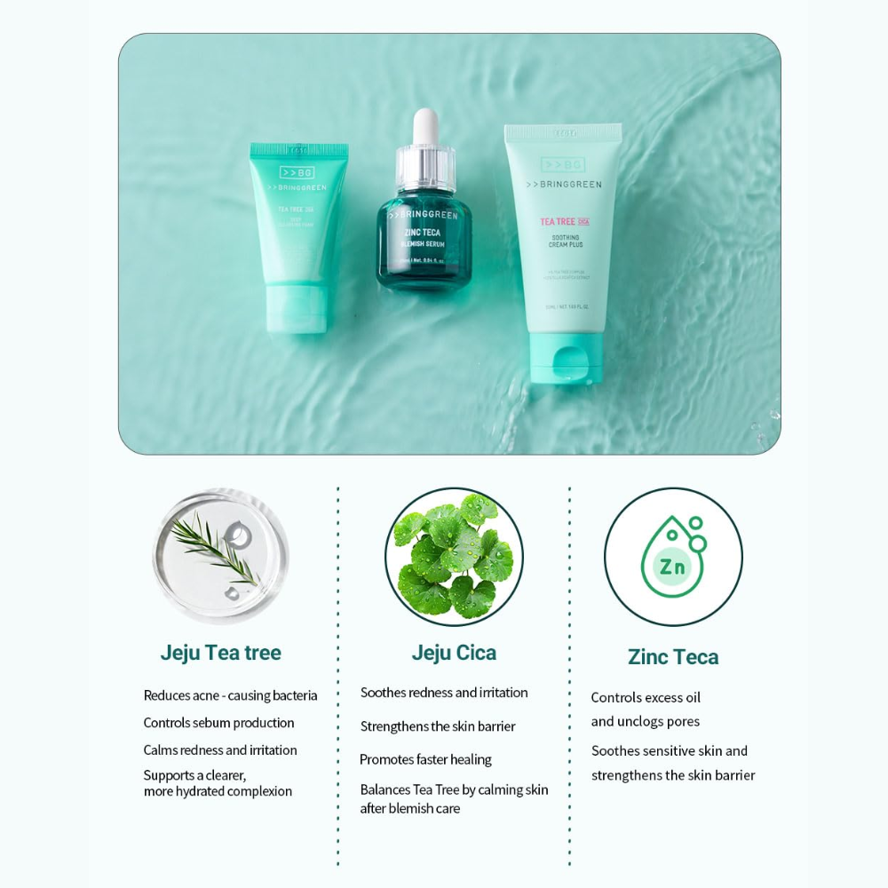 BRING GREEN - Tea Tree Cica Trial Kit [3pcs]
