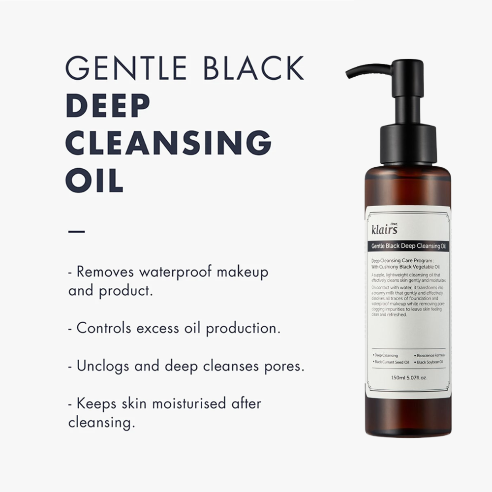 DEAR KLAIRS - Gentle Black Deep Cleansing Oil [150ml]