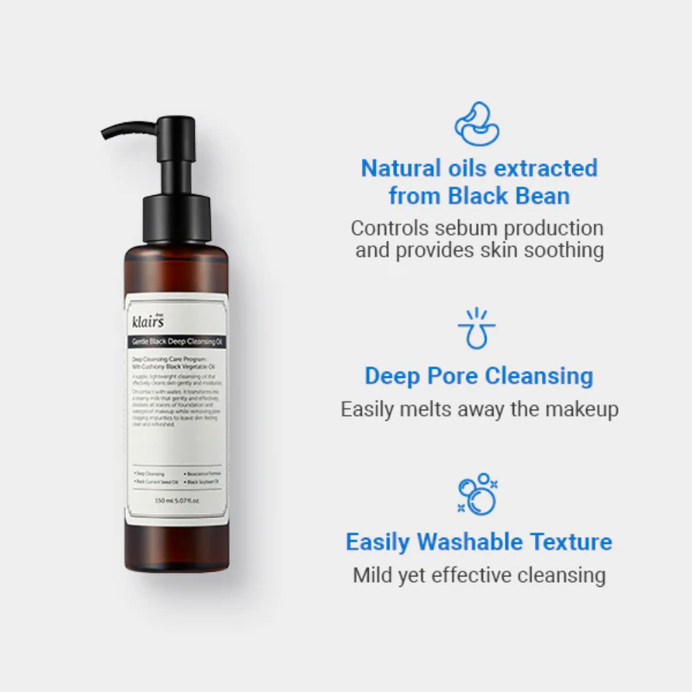 DEAR KLAIRS - Gentle Black Deep Cleansing Oil [150ml]