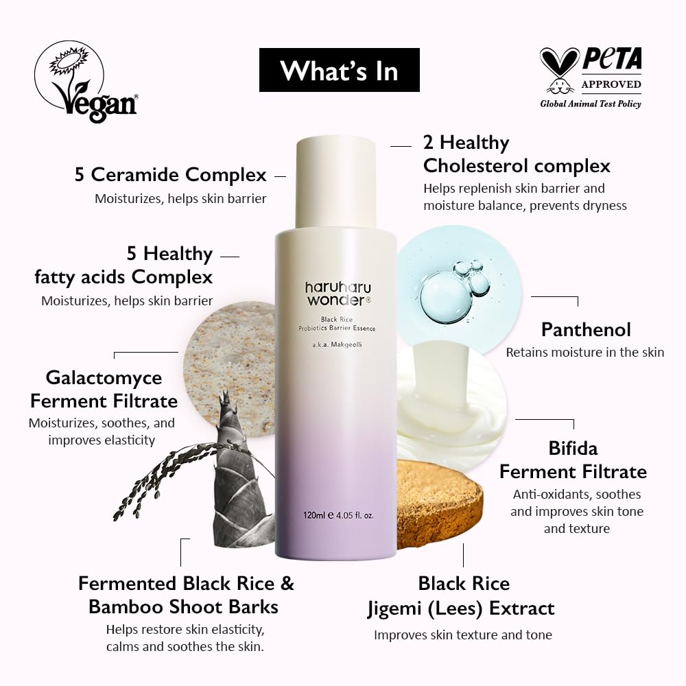 HARUHARU WONDER - Black Rice Probiotics Barrier Essence [120ml]