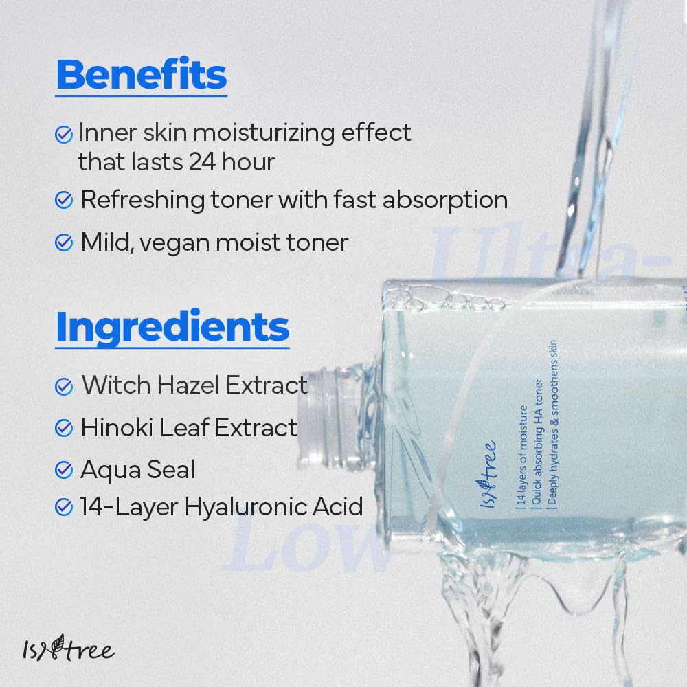 ISNTREE - Ultra-Low Molecular Hyaluronic Acid Toner [300ml]