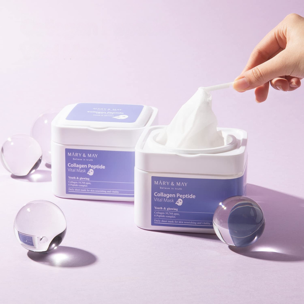 MARY&MAY - Collagen Peptide Vital Mask [30 sheets]