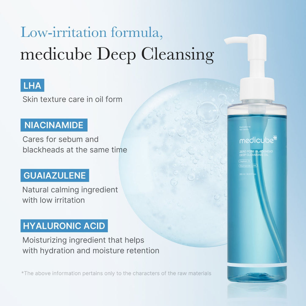 MEDICUBE - Zero Pore Blackhead Deep Cleansing Oil [205ml]