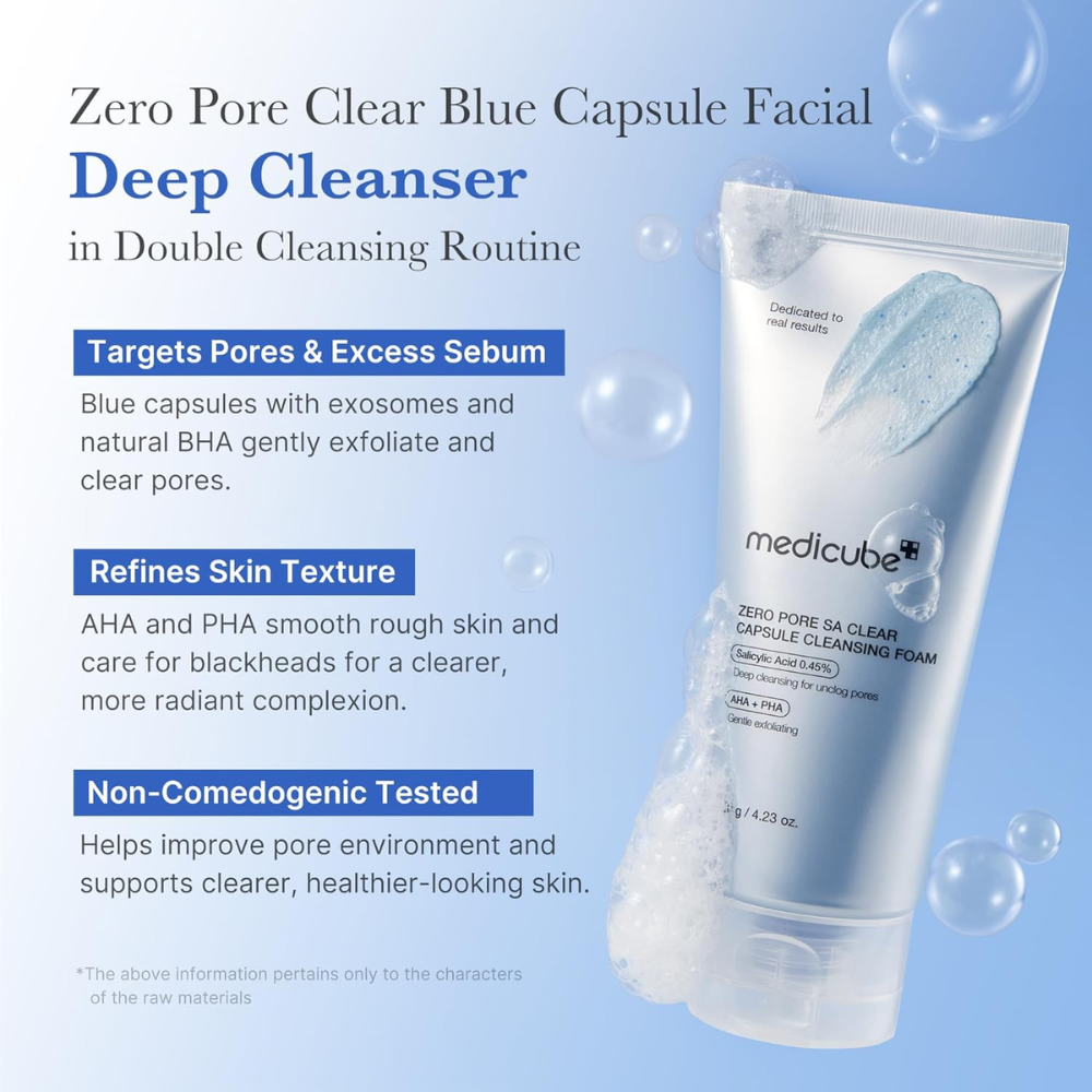 MEDICUBE - Zero Pore SA Clear Capsule Cleansing Foam [120g]