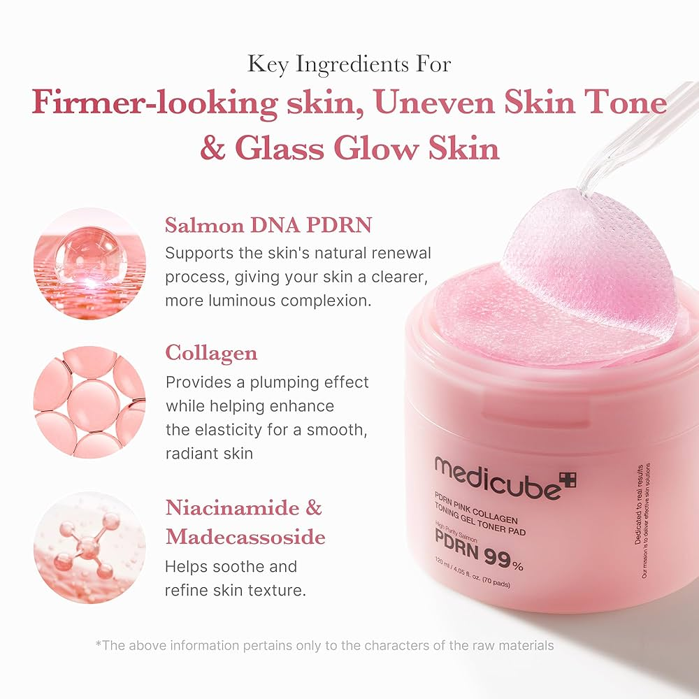 MEDICUBE - PDRN Pink Collagen Toning Gel Toner Pad [70 pads]