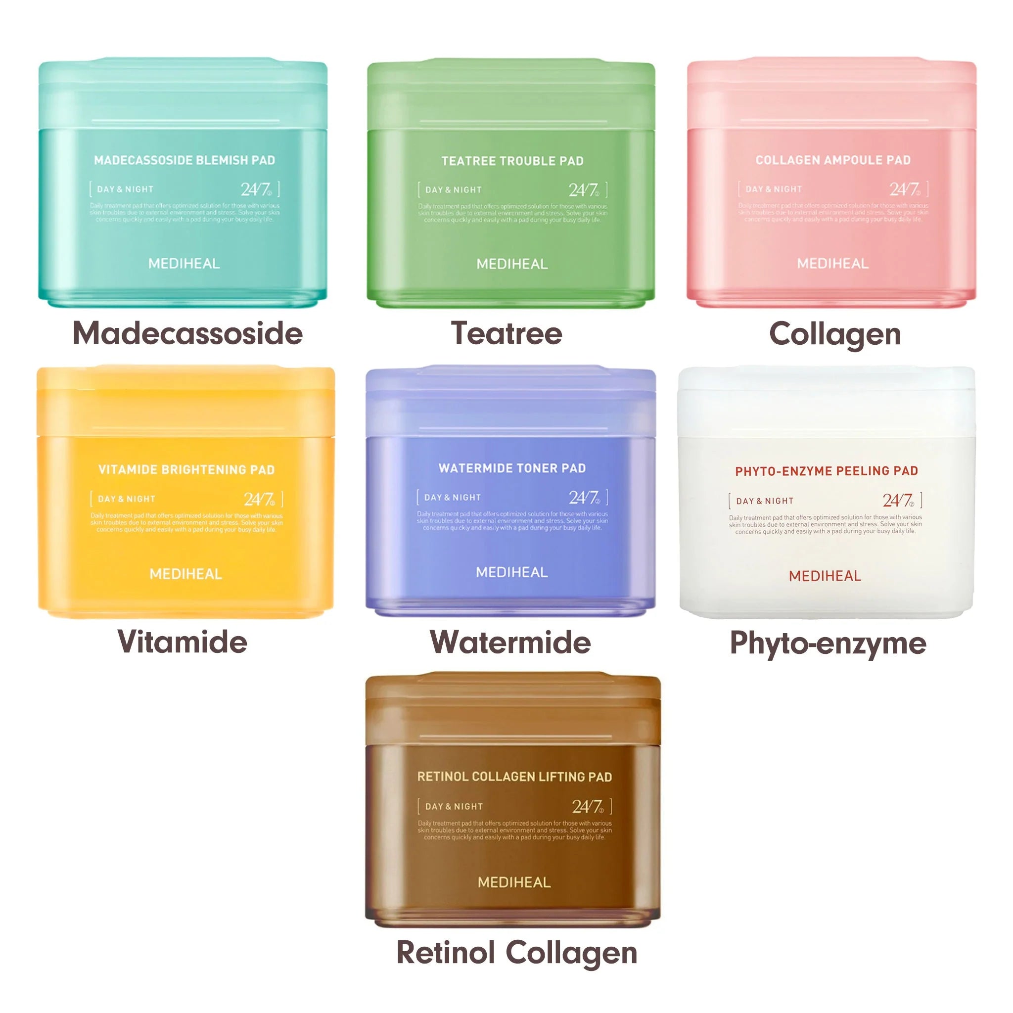 MEDIHEAL - Toner Pads - 7 options [100 / 90 pads]