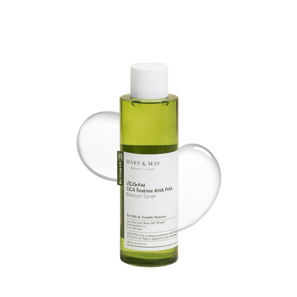 MARY&MAY - Vegan Cica Teatree AHA PHA Blemish Toner [200ml]