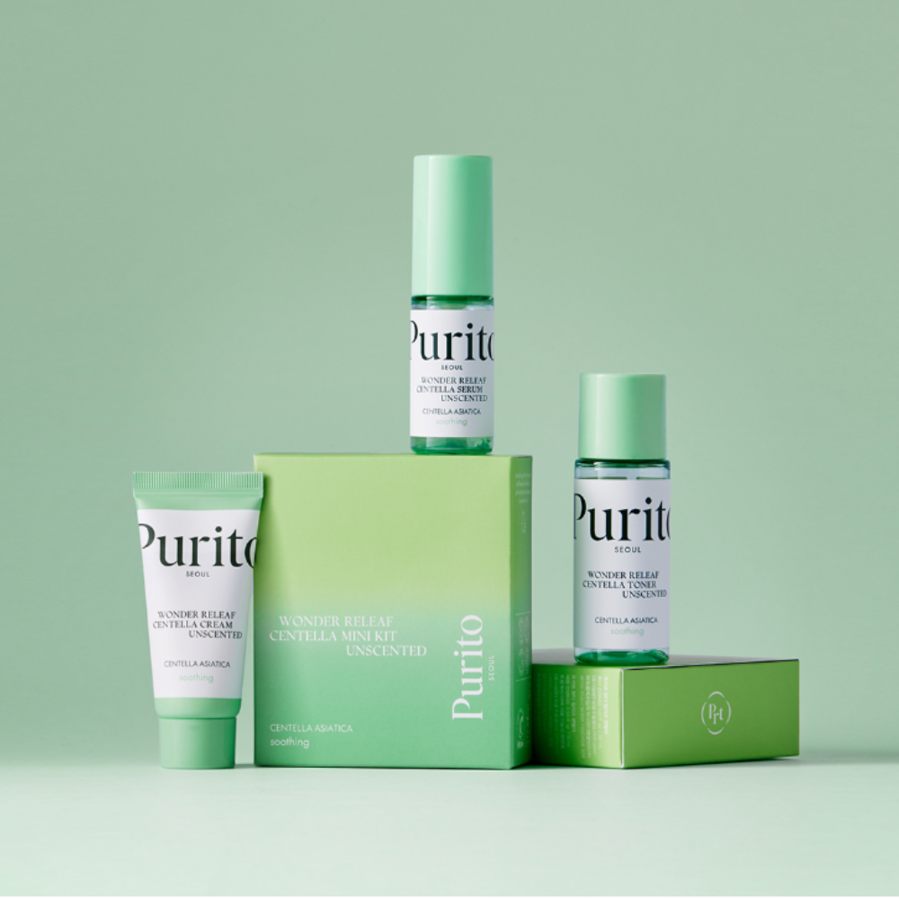 PURITO SEOUL - Wonder Releaf Centella Mini Kit Unscented Kit [3pcs]