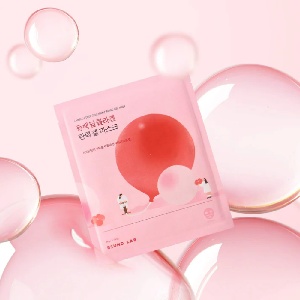 ROUND LAB - Camellia Deep Collagen Firming Gel Mask [4 sheets - 34g]