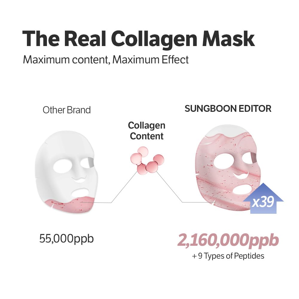 SUNGBOON EDITOR - Deep Collagen Power Boosting Mask Set [4 sheets - 37g]