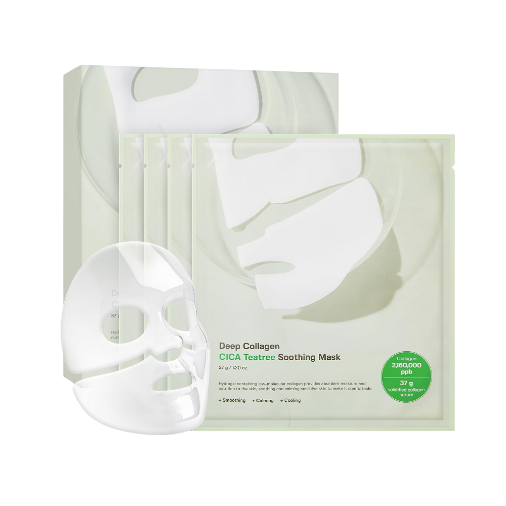SUNGBOON EDITOR - Deep Collagen Cica Teatree Soothing Mask Set [4 sheets - 37g]