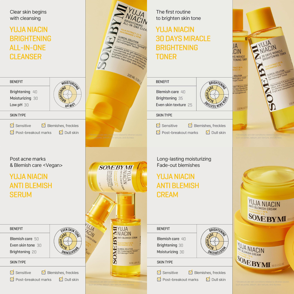 SOME BY MI - Yuja Niacin Anti Blemish Starter Kit [4 pcs]