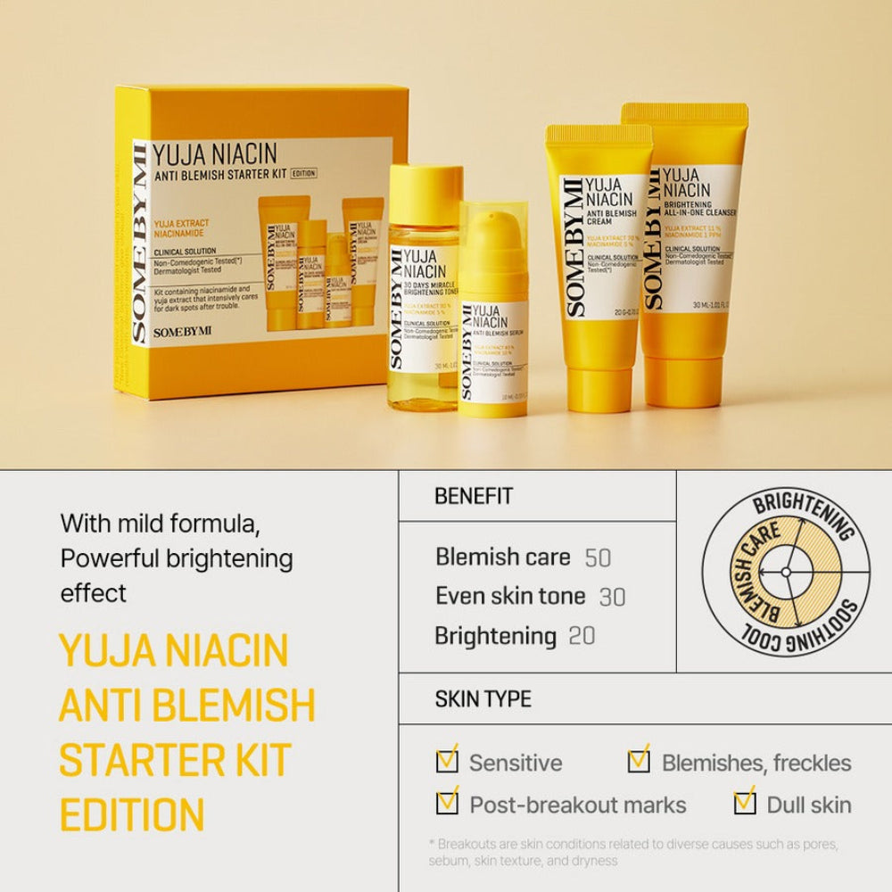 SOME BY MI - Yuja Niacin Anti Blemish Starter Kit [4 pcs]