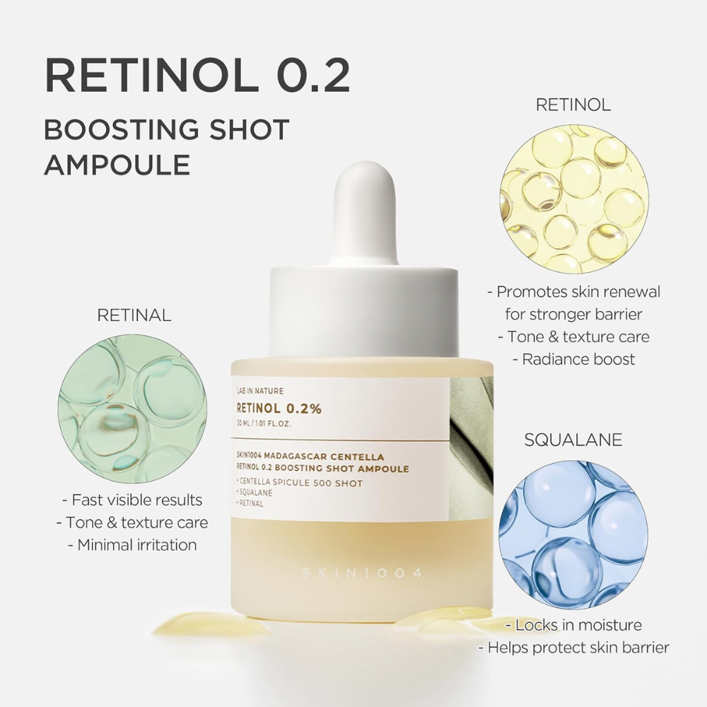 SKIN1004 - Madagascar Centella Retinol 0.2 Boosting Shot Ampoule [30ml]