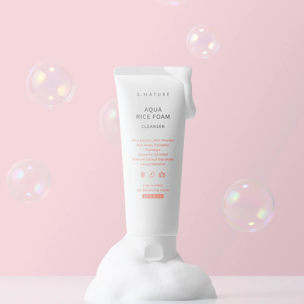S.NATURE - Aqua Rice Foam Cleanser [160ml]