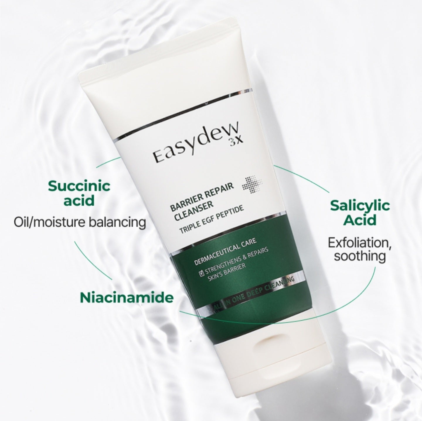 EASYDEW - Triple EGF Peptide Barrier Repair Cleanser [150ml]