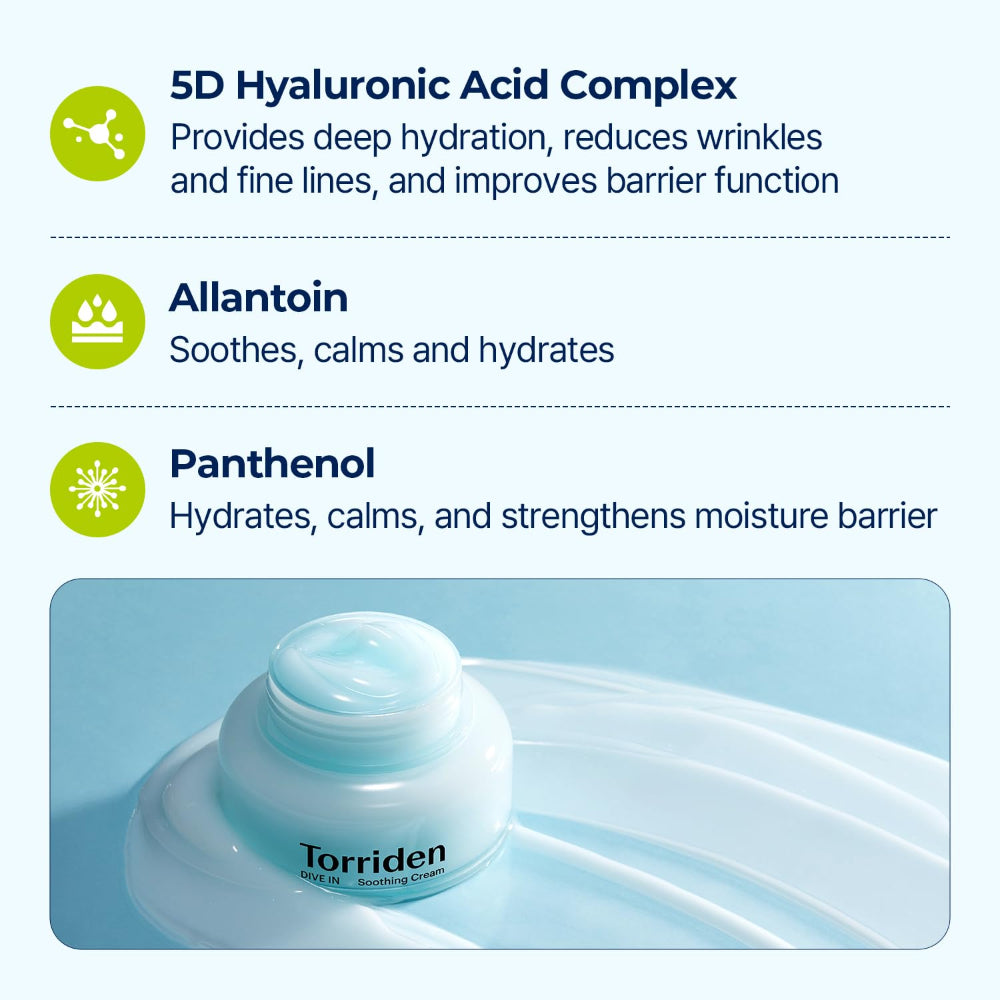 TORRIDEN - DIVE-IN Low Molecule Hyaluronic Acid Soothing Cream [80ml]