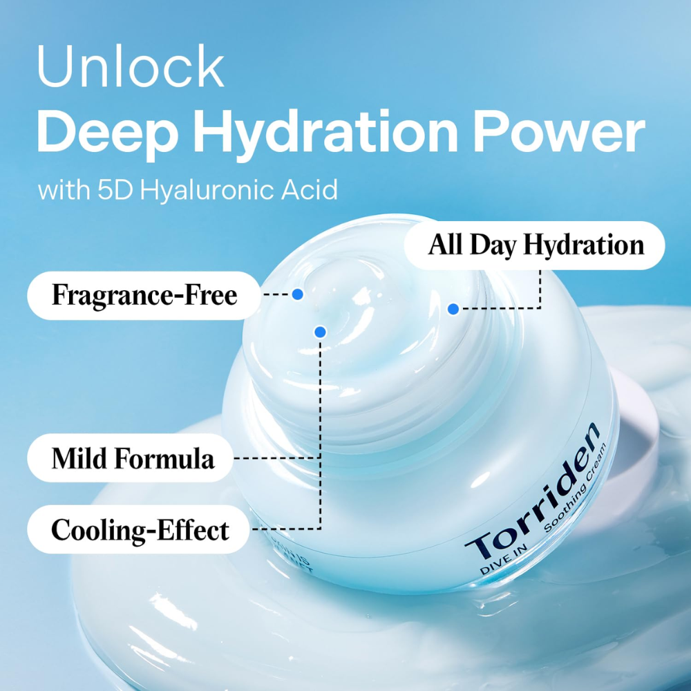 TORRIDEN - DIVE-IN Low Molecule Hyaluronic Acid Soothing Cream [80ml]
