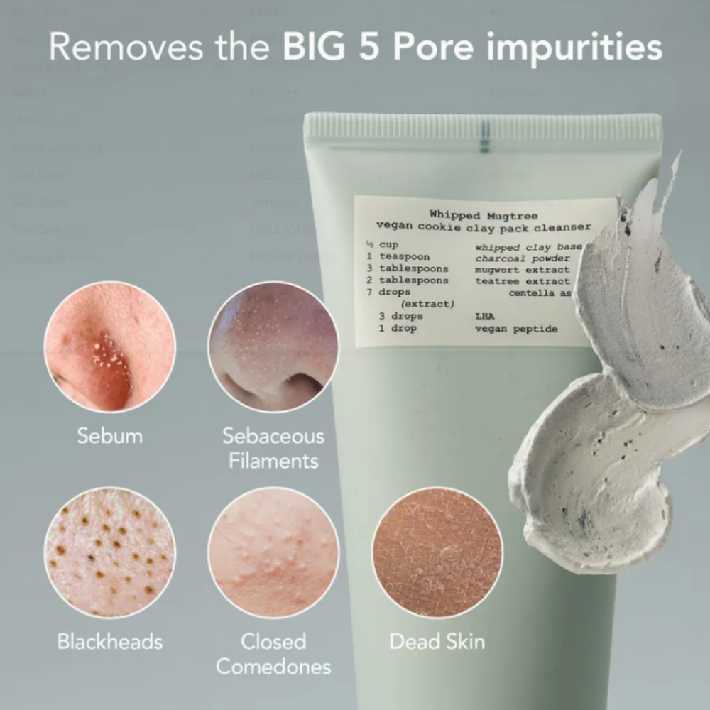 WHIPPED - Mugtree Vegan Cookie Clay Pack Cleanser [180ml]