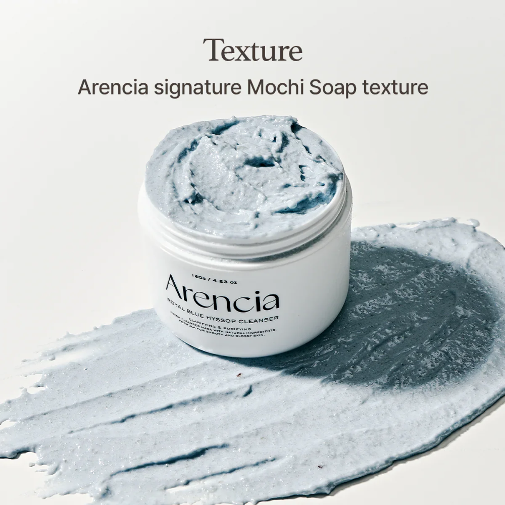 ARENCIA - Fresh Blue Hyssop Rice Mochi Cleanser [120g]