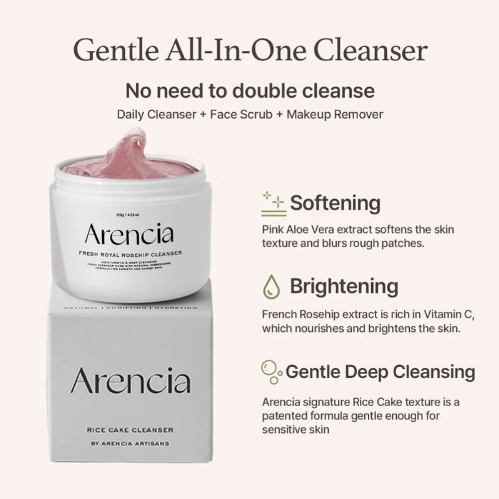 ARENCIA - Fresh Rosehip Rice Mochi Cleanser [120g]