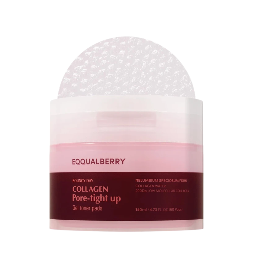 EQQUALBERRY - Collagen Pore-Tight Up Gel Toner Pads [60 pads - 140ml]