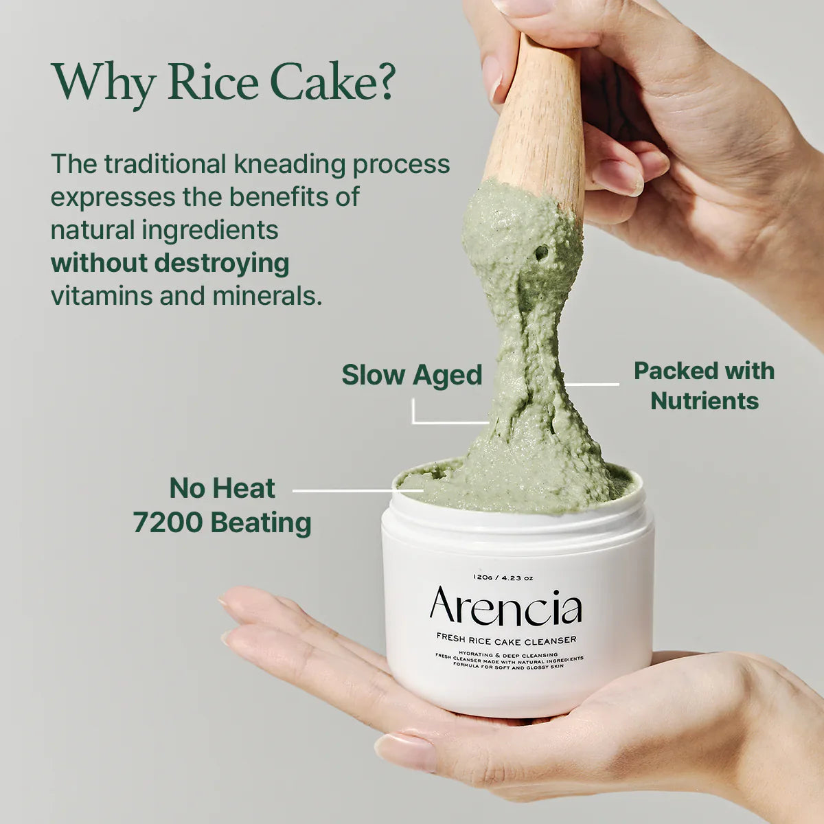 ARENCIA - Fresh Green Rice Mochi Cleanser [120g]