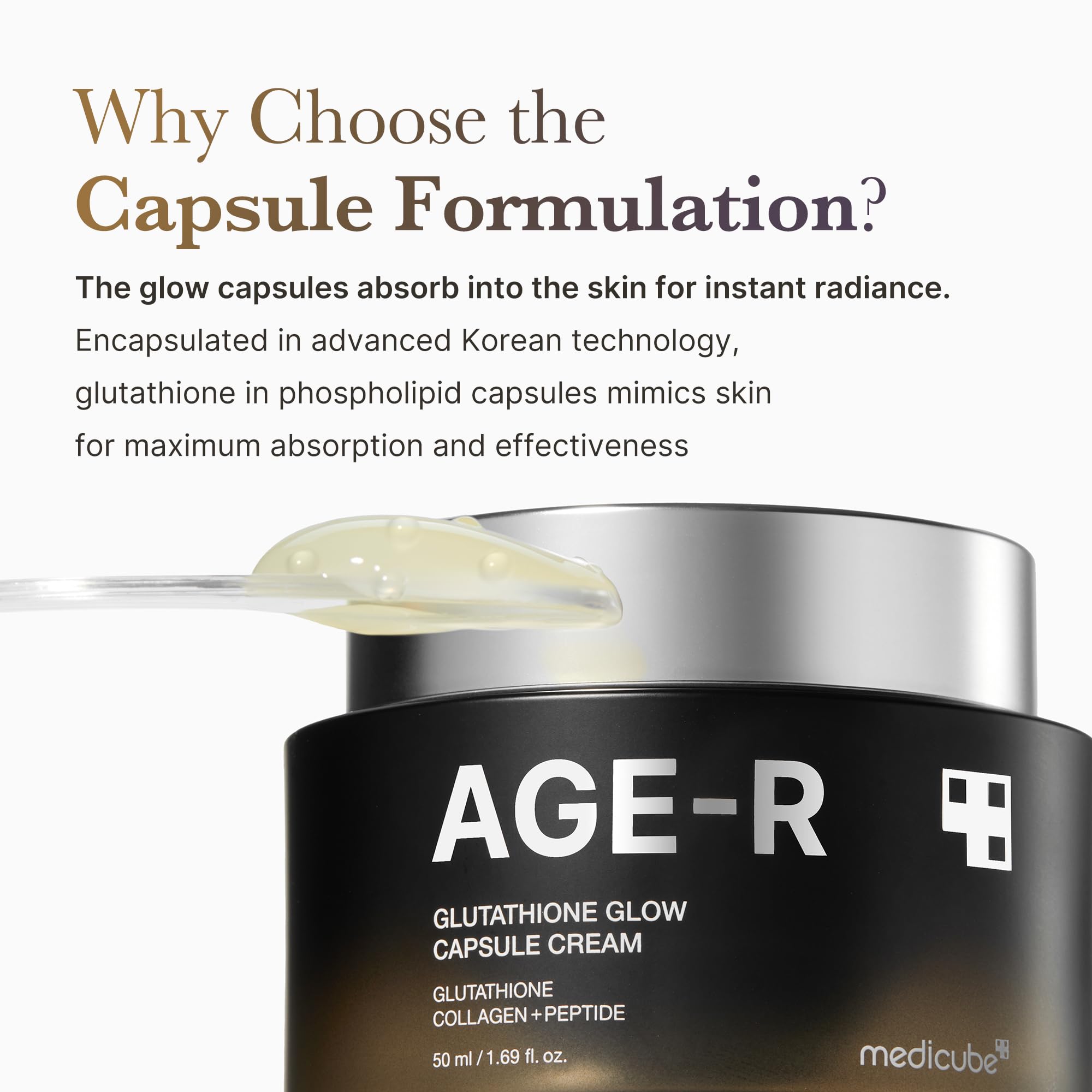 MEDICUBE - AGE-R Glutathione Glow Capsule Cream [50ml]