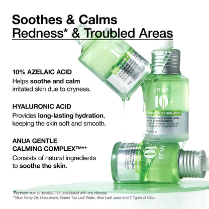 ANUA - Azelaic Acid 10 Hyaluron Redness Soothing Serum [30ml]