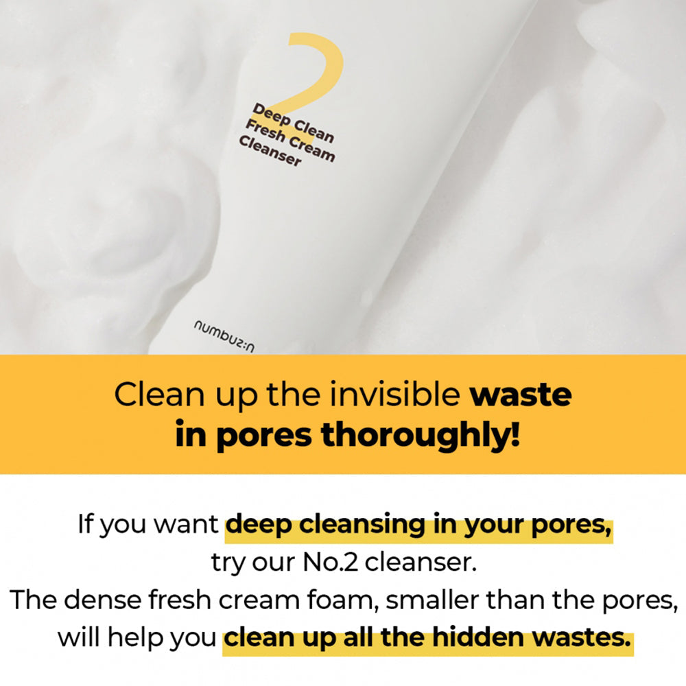 NUMBUZIN - No.2 Deep Clean Fresh Cream Cleanser [120ml]