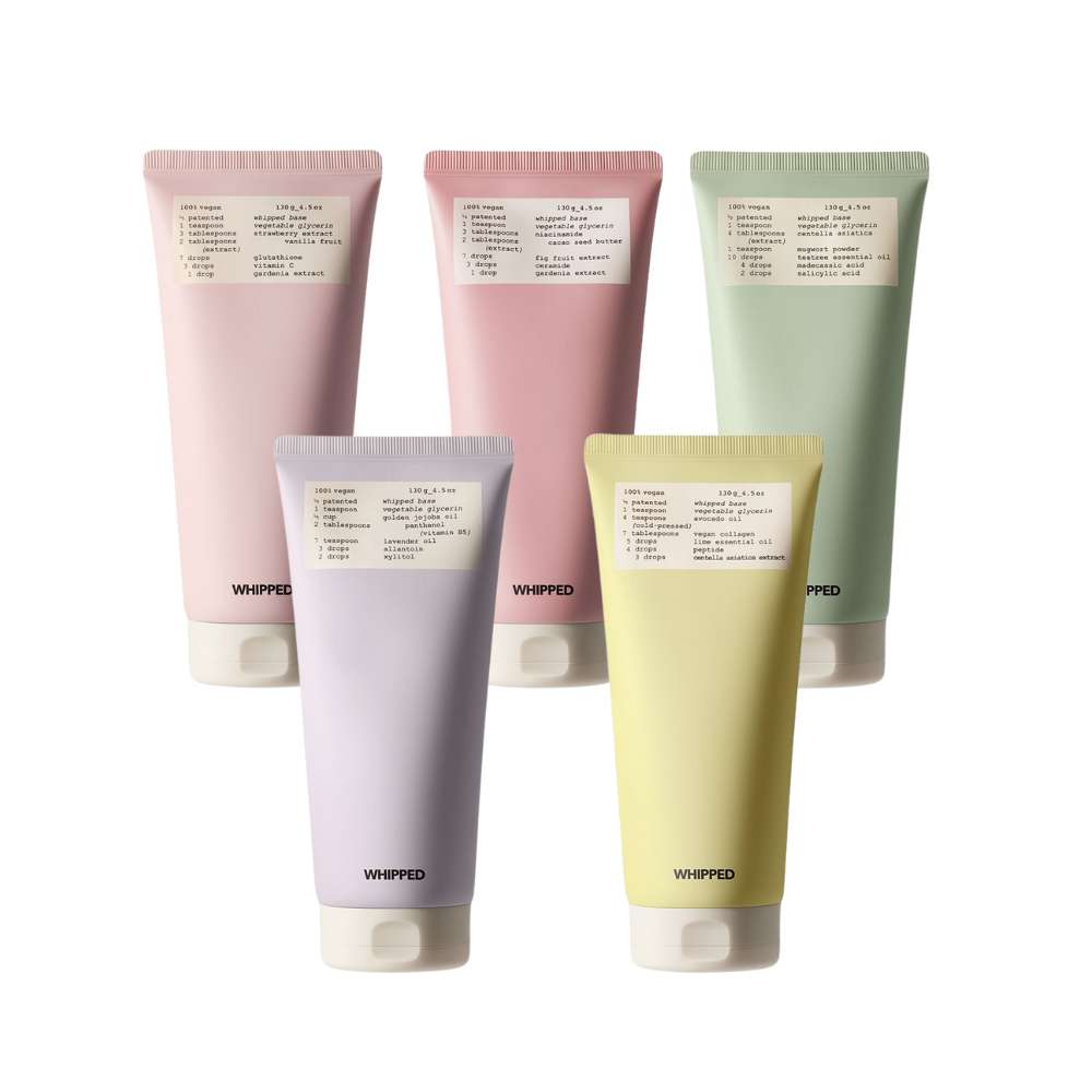 WHIPPED - Vegan Pack Cleanser Jumbo - 5 Types [130g] EXP 2026